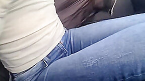 A fair-haired female traveler accepted a ride and subsequently engaged in a provocative sexual encounter within the veh