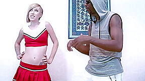 Skinny Blonde Cheerleader Maia Davis fucked by a big black cock - MMM100