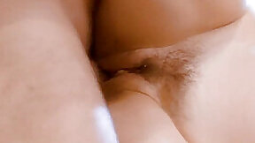 Stunning redhead rubbing her clit