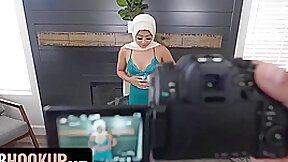 Binky Beaz - Adorable Muslim Girl Puts On Sexy Lingerie And Sucks Photographers Cock