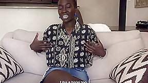 Amateur Dark Skin Ebony Model Rammed Rough By Hung American Producer